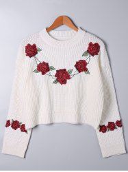 Pull Torsadé Brodé -  