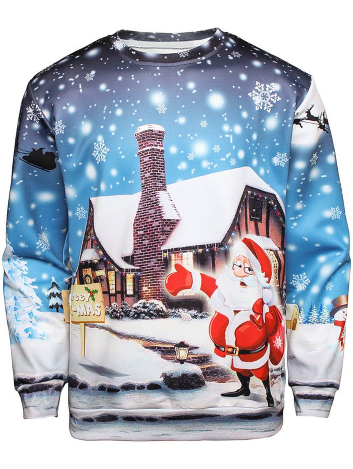 

Christmas Santa House Pullover Sweatshirt, Colormix