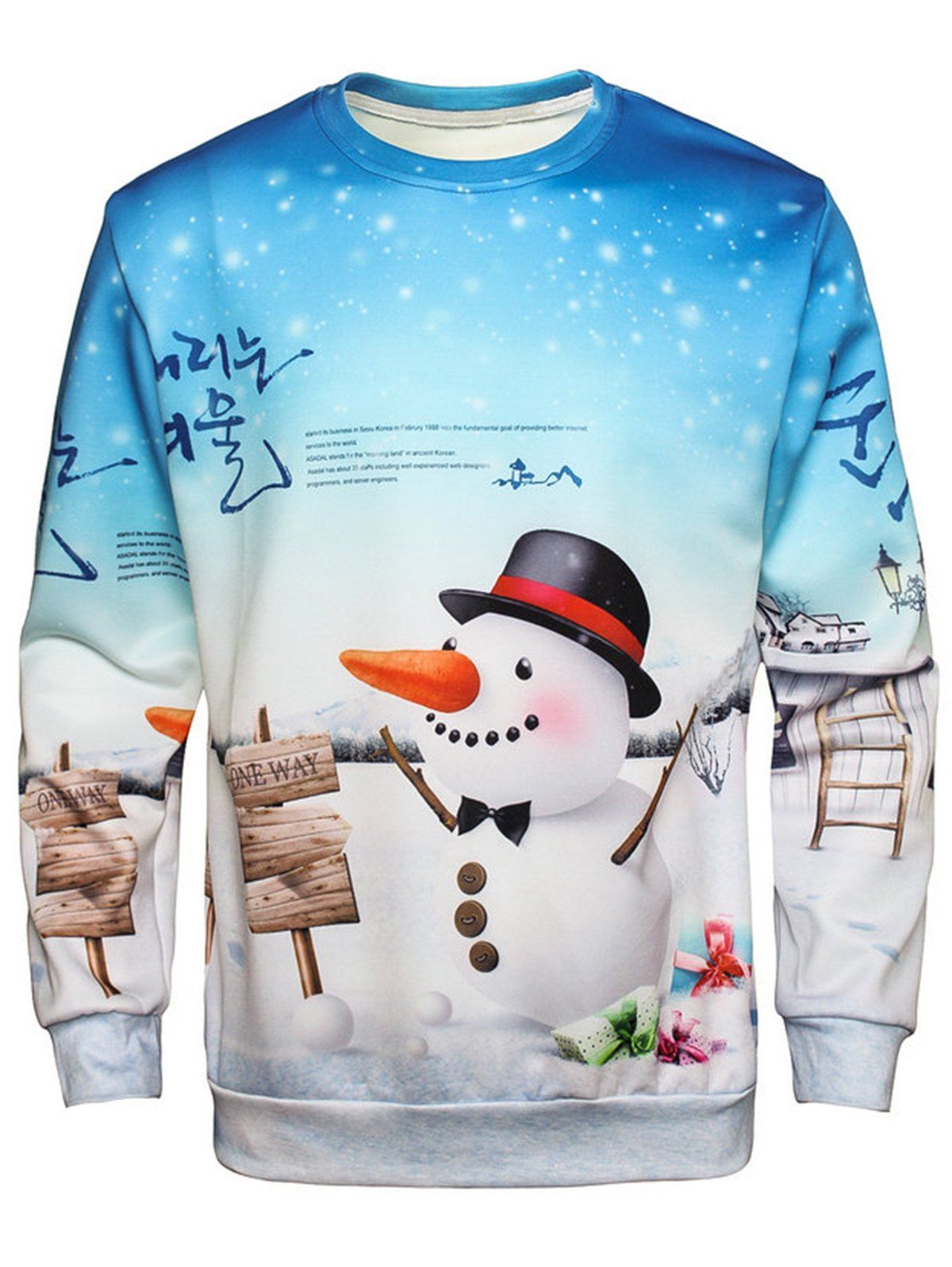 60 OFF Christmas Snowman Print Pullover Sweatshirt Rosegal 60-off-christmas-snowman-print-pullover-sweatshirt-rosegal