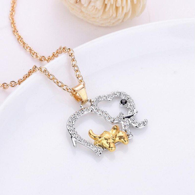 

Alloy Hollow Out Elephant Choker Necklace, Silver