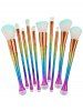 10 Pcs Gradient Color Makeup Brushes Kit -  