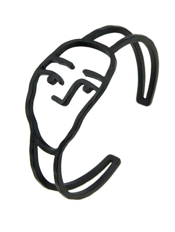 

Funny Alloy Face Cuff Bracelet, Black