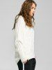 Turtleneck Cable Knit Chunky Sweater -  