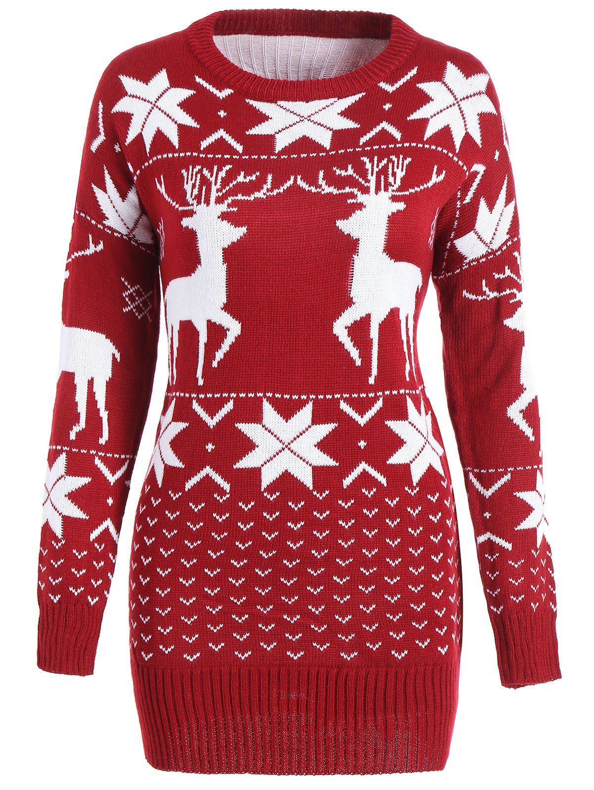 Best Deer Maple Leaf Tunic Christmas Sweater  