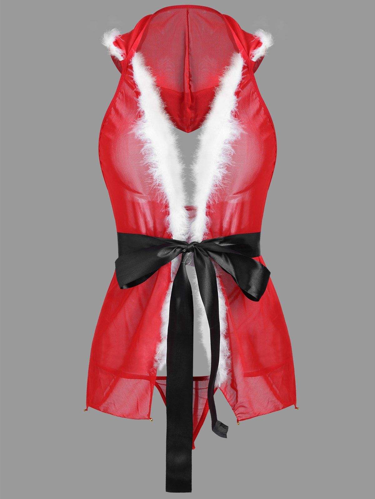 

Hooded Feather Christmas Costume, Red