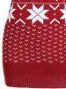 Deer Maple Leaf Tunic Christmas Sweater -  