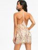 Night Out Backless Sequins Cami Dress -  