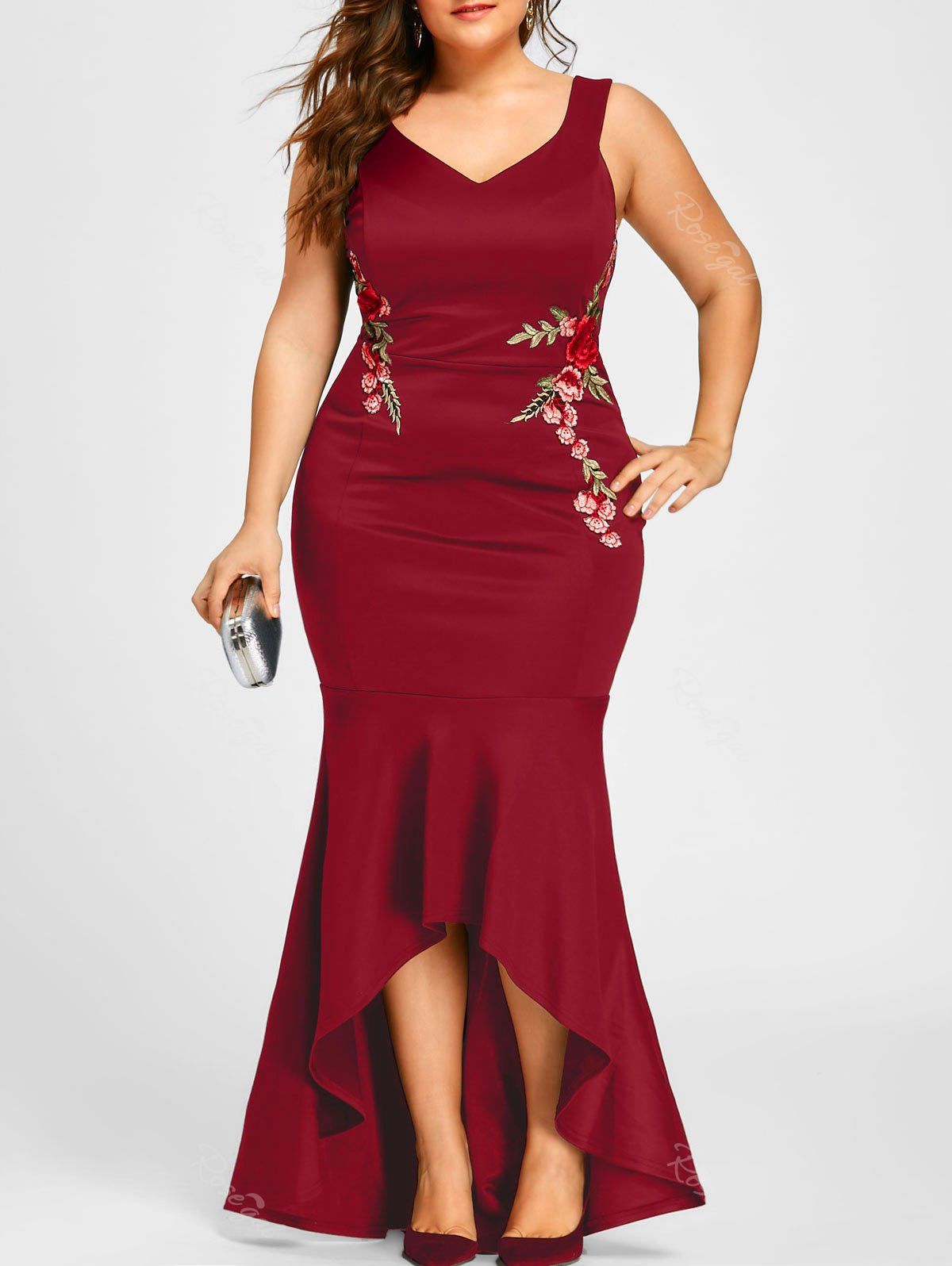 2019 Plus  Size  Sleeveless Party Mermaid Engagement Dress  