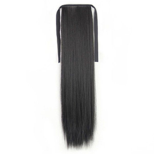 

Medium Straight Synthetic Ponytail Hair Extension, Black