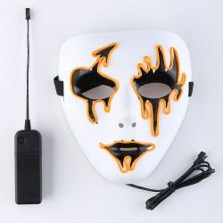 EL Wire LED Luminous Halloween Mask - ORANGE 