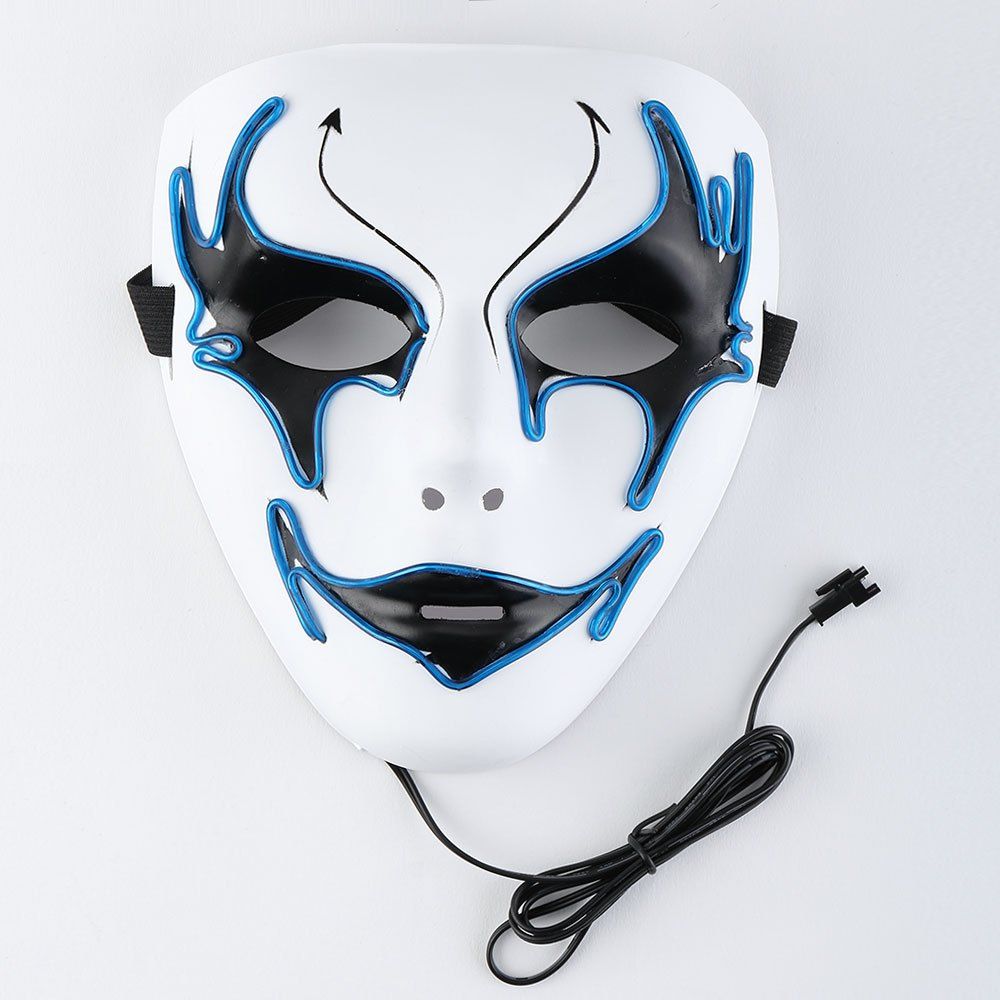 

EL Wire Luminous Halloween Costume Mask, Blue