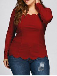 affordable plus size lace yoke lattice u neck top