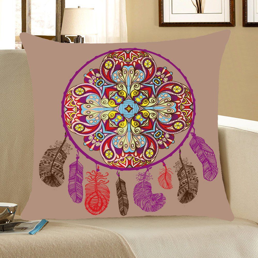 

Bohemia Aeolian Bell Pattern Square Pillow Case, Colorful
