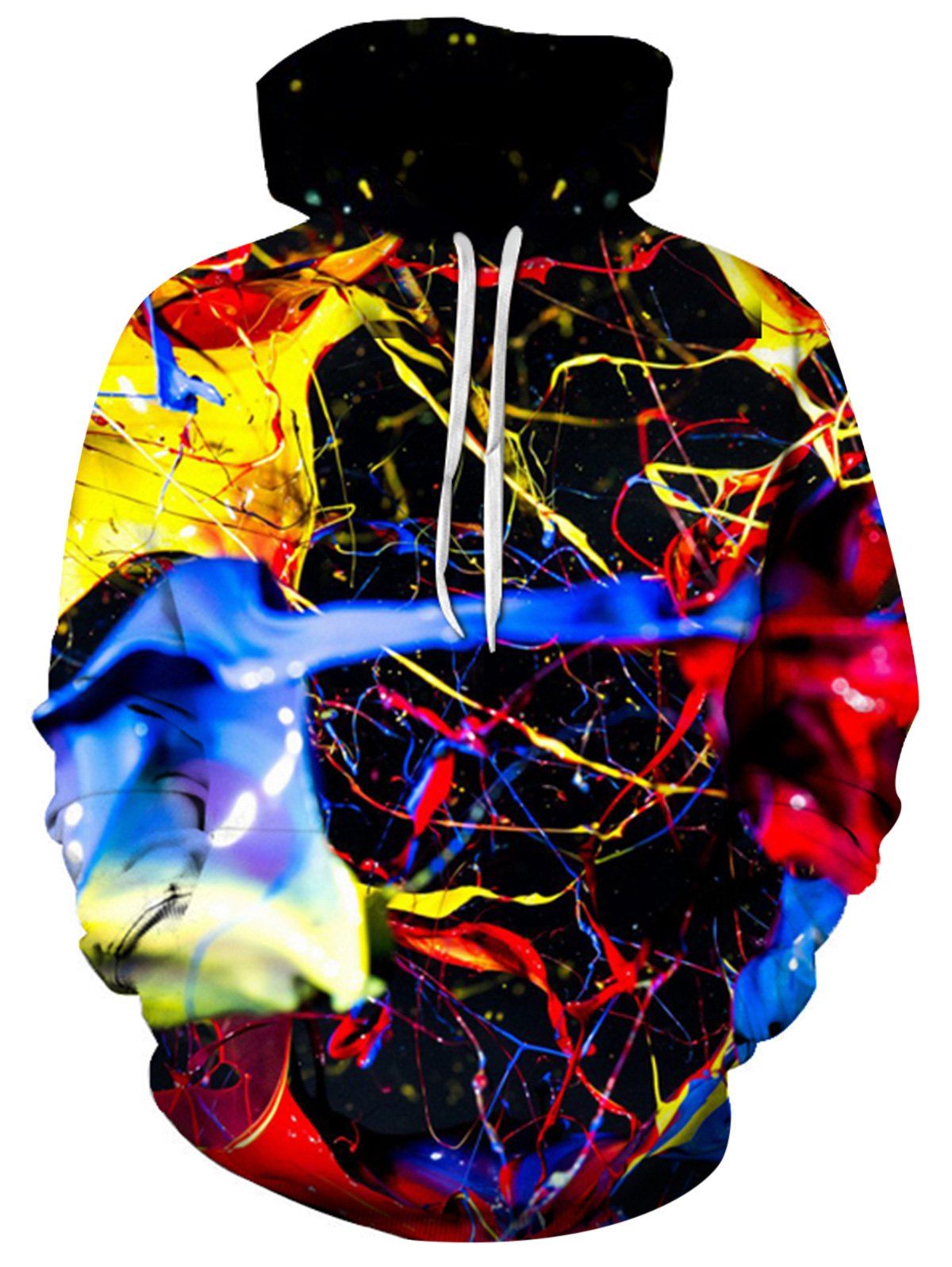 

Colorful Splatter Paint 3D Print Pullover Hoodie, Colormix
