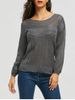Chic Boat Neck Long Sleeve Pure Color Women's Sweater -  