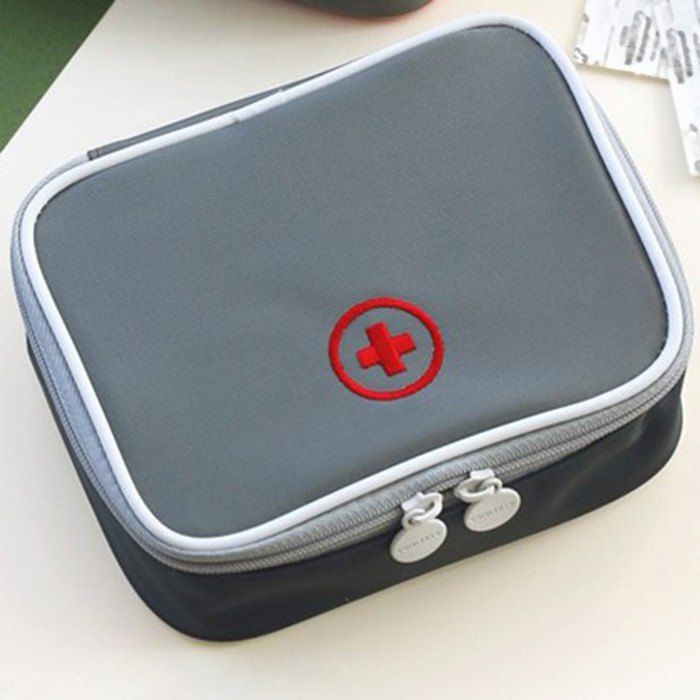 

Portable Travel First Aid Medical Storage Bag, Gray