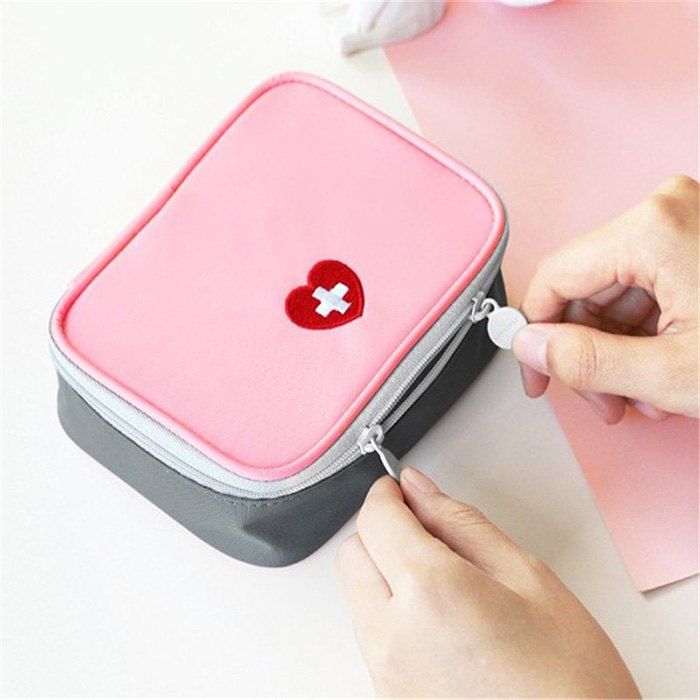 

Portable Travel First Aid Medical Storage Bag, Pink