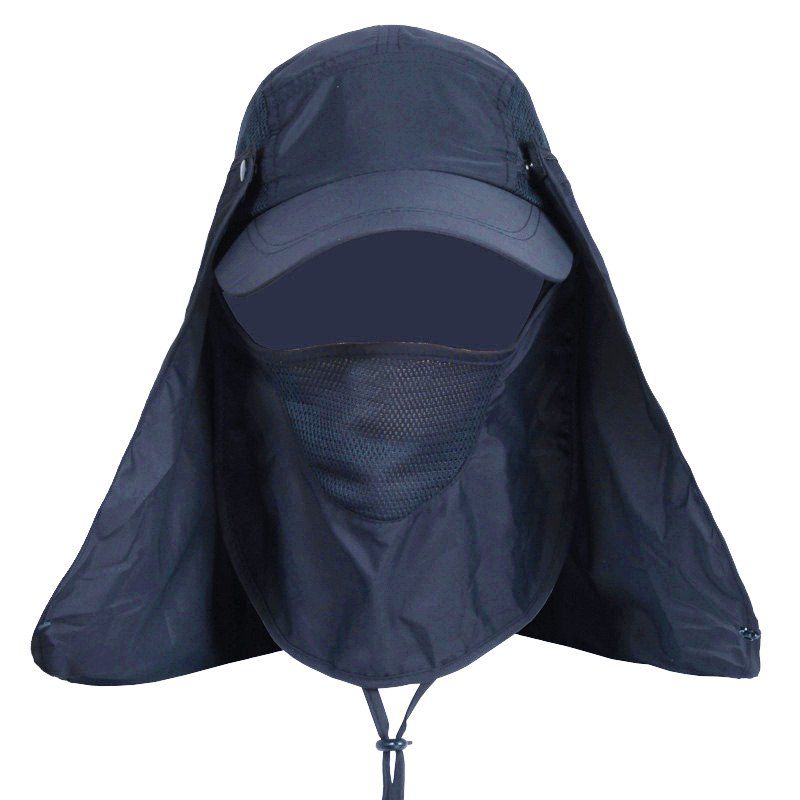 

Outdoor Sport Fisherman Detachable Quick Dry UV Protection Hat, Purplish blue