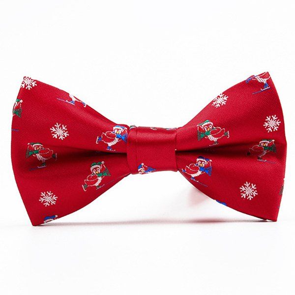 

Christmas Festive Jacquard Bow Tie, Red