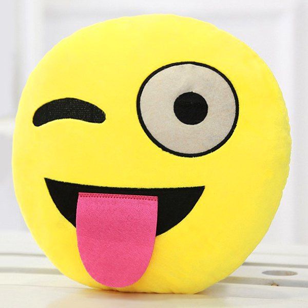 

Cartoon Smile Face Emoticon Pattern Pillow Case, Tutti frutti