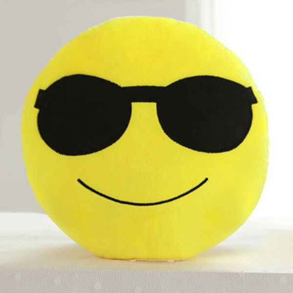 

Cartoon Smile Face Emoticon Pattern Pillow Case, Black