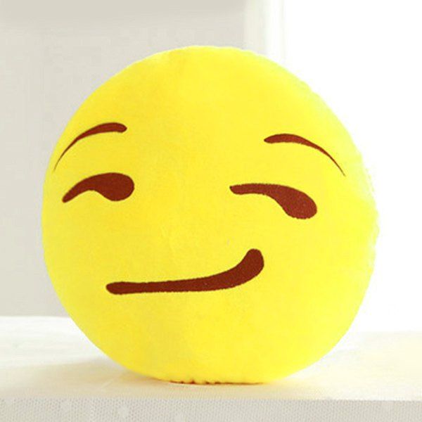 

Cartoon Smile Face Emoticon Pattern Pillow Case, Yellow