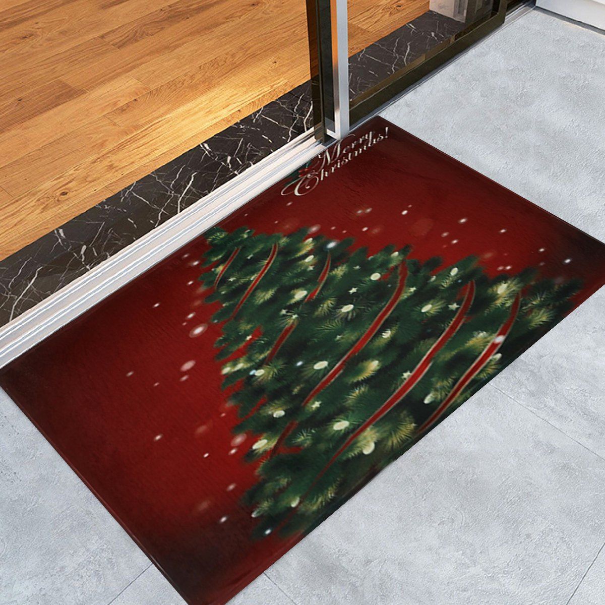 

Christmas Tree Pattern Anti-skid Water Absorption Area Rug, Colormix