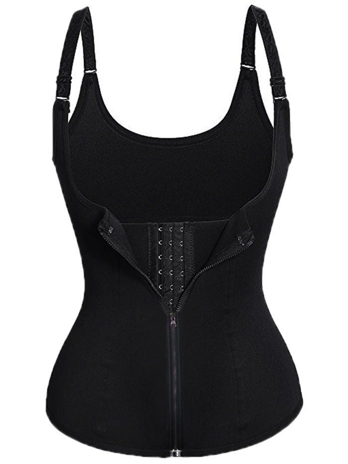 

Zip Spaghetti Strap Corset, Black