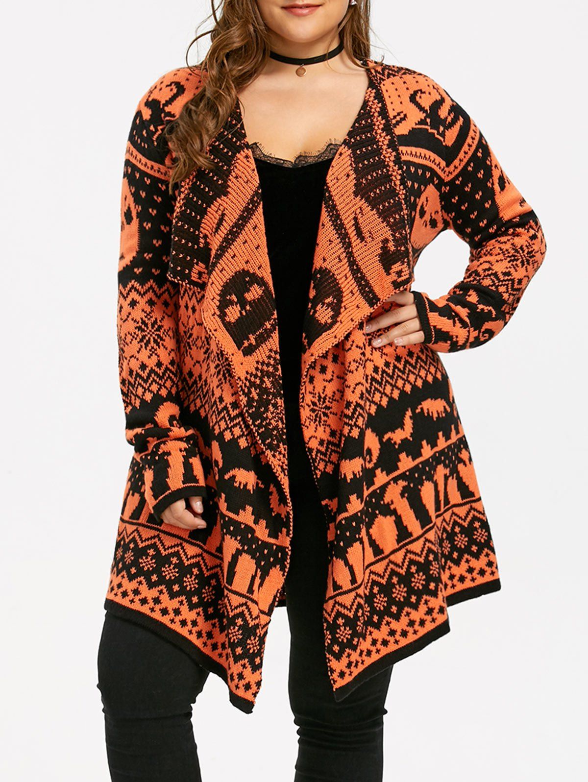 plus size skull sweater