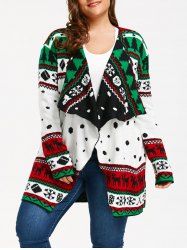 colormix 2xl christmas element plus size tunic draped cardigan plus size tunic sweaters