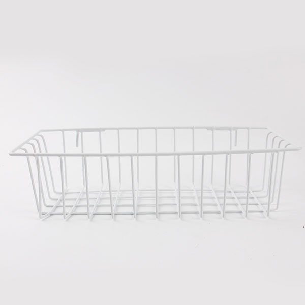 

Household Portable Metal Wire Hanging Storage Basket, White