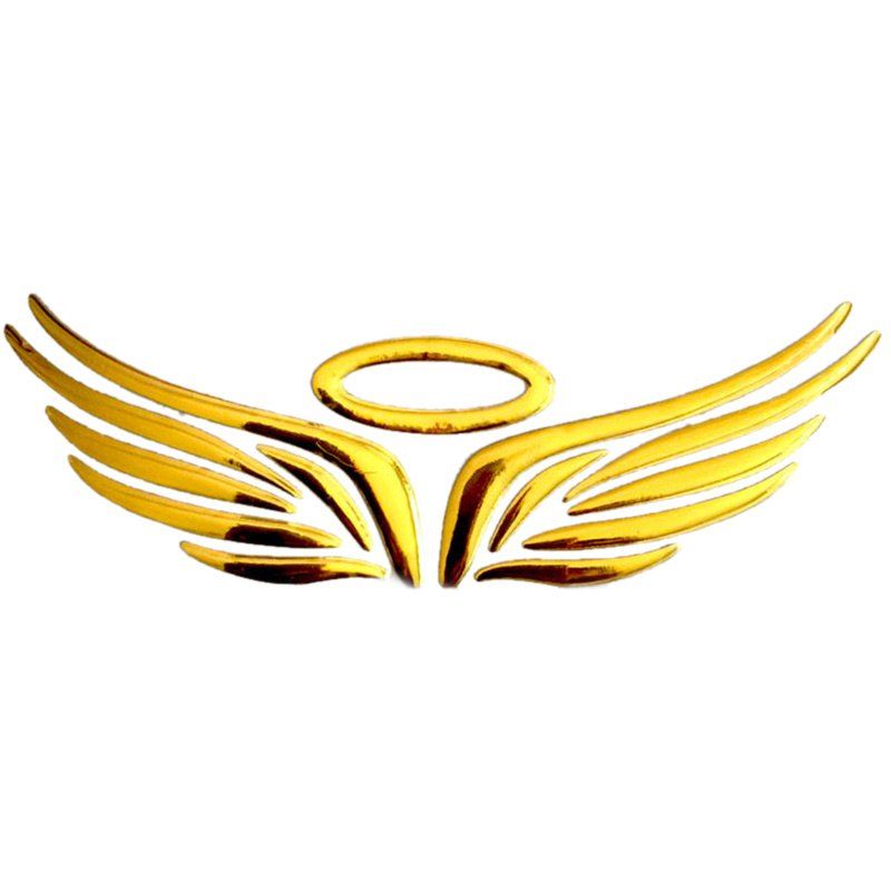 

Wings Pattern Car Stickers, Yellow