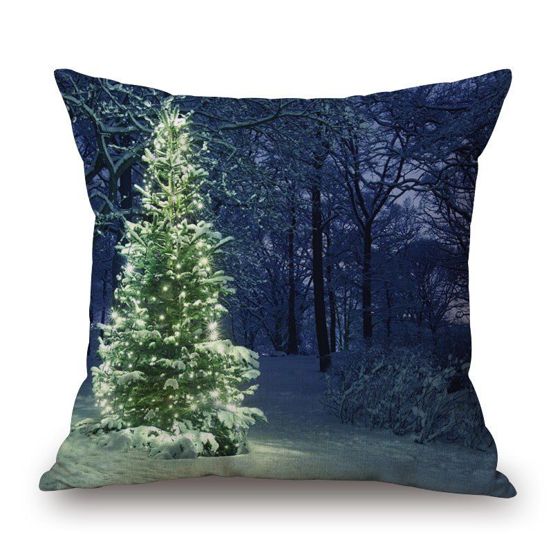 

Christmas Tree Forest Printed Pillow Case, Colormix