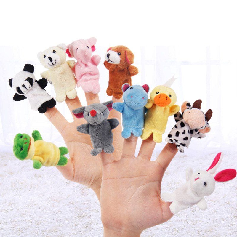 

10 Pcs Baby Educational Finger Toys Animals Finger Puppets, Colormix