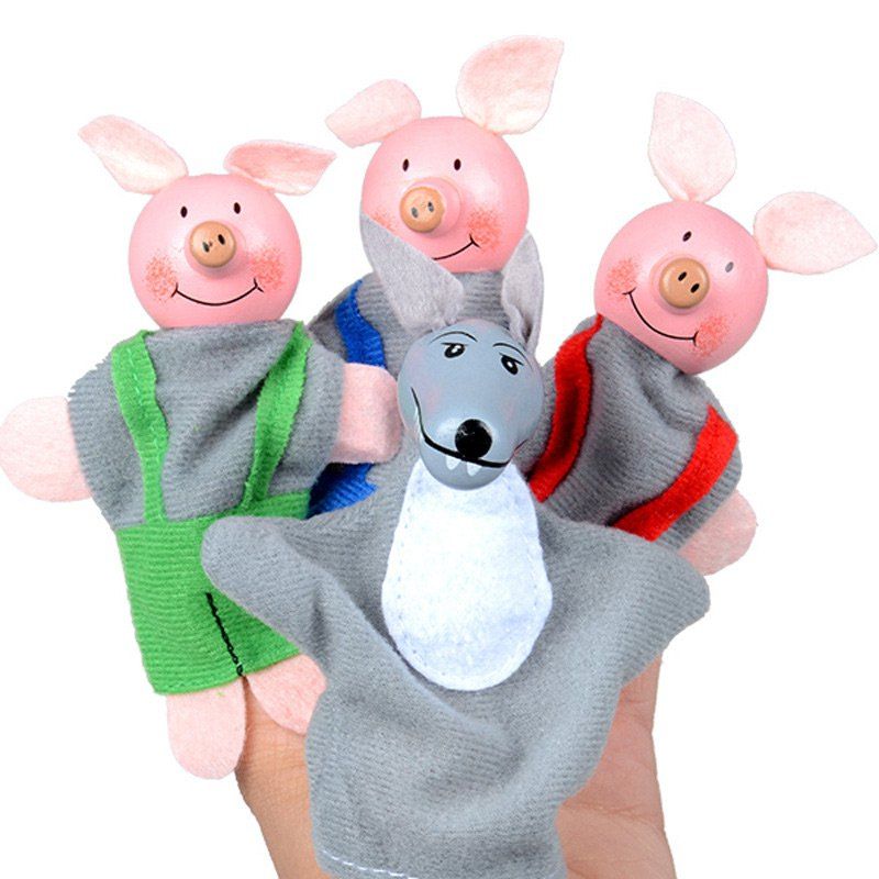 

4 Pcs Baby Educational Finger Toys Animals Finger Puppets, Colormix
