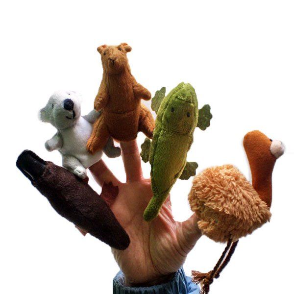 

Interesting 5Pcs/Set Animals Shape Finger Puppet, Colorful
