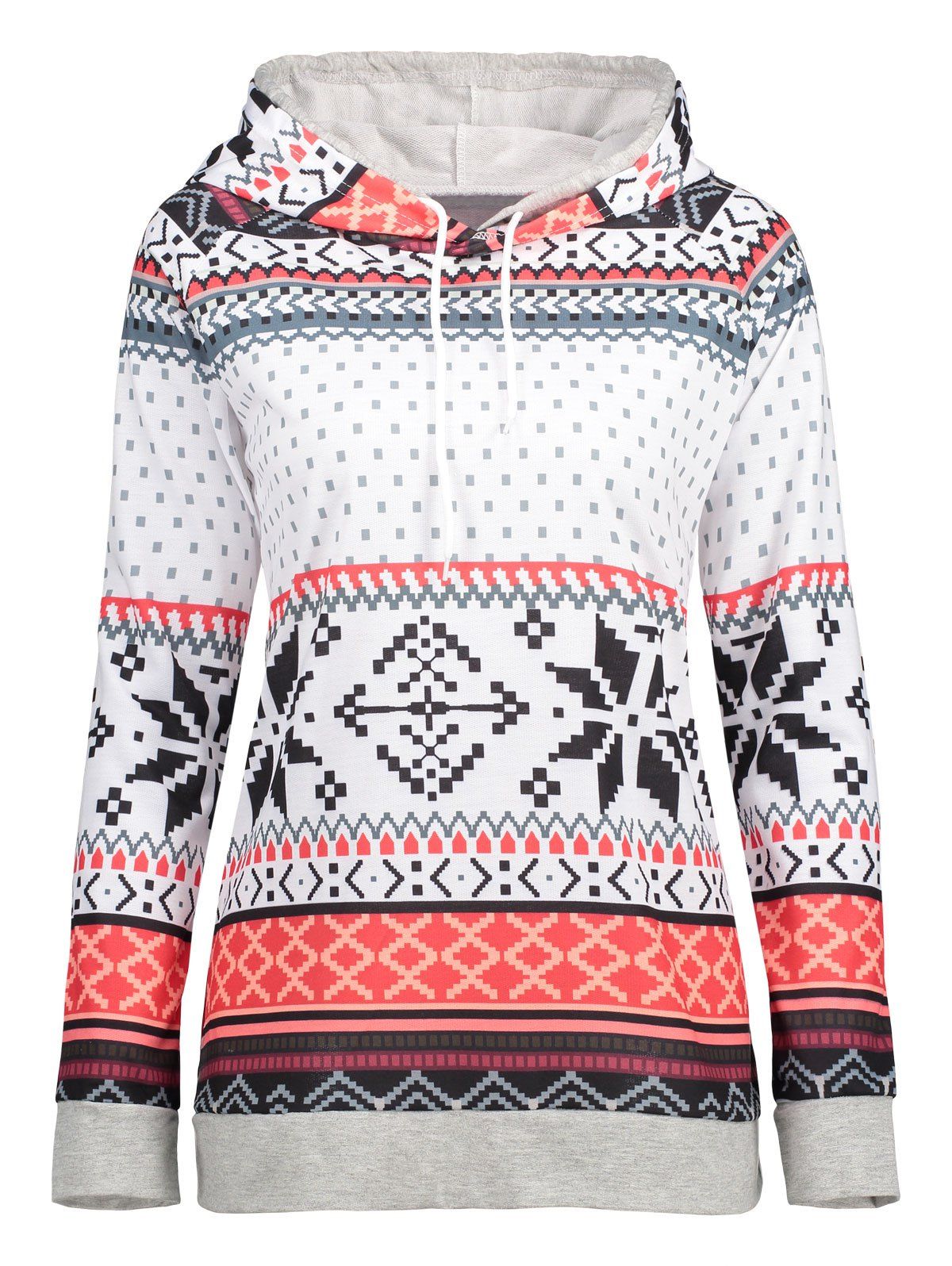 

Graphic Snowflake Ugly Christmas Hoodie, Colormix