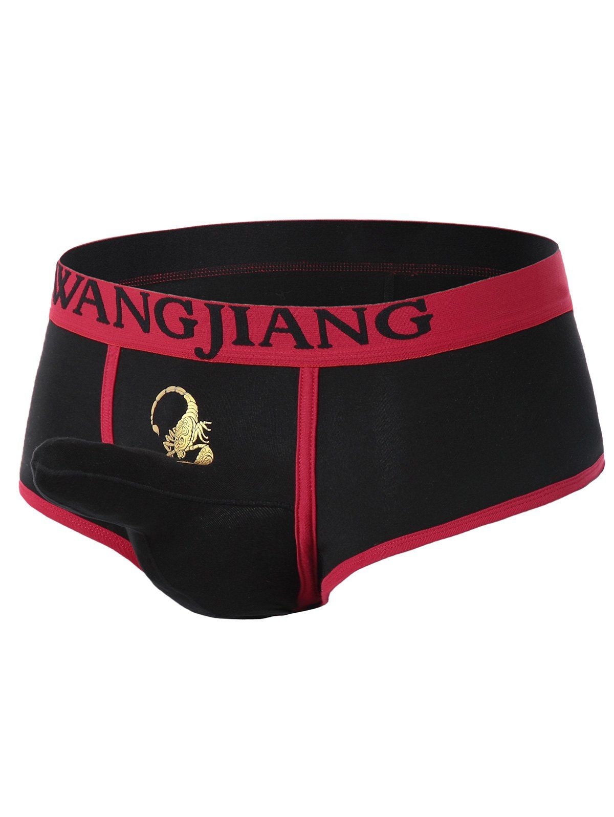 

Scorpion Print Elephant Nose Convex Pouch Trunk, Black