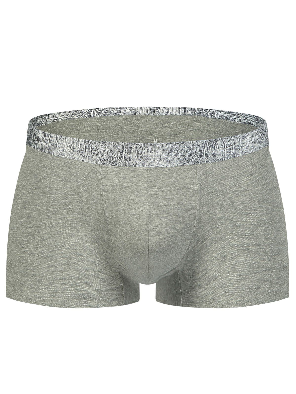 

U Convex Pouch Alligator Print Boxer Brief, Deep gray