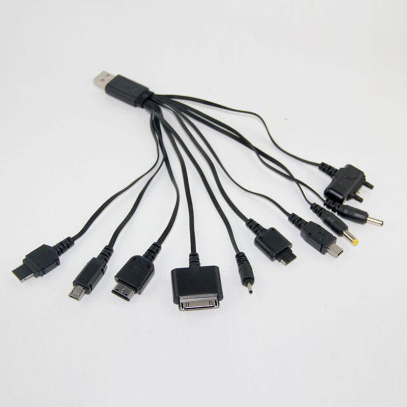 

10 In 1 USB Octopus Cable Charger, Black