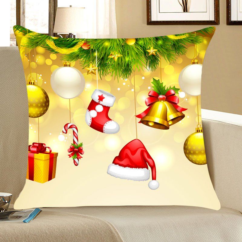 

Christmas Tree Decorations Printed Throw Pillow Case, Citrus
