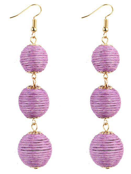

Vintage Boho Style Bon Bon Drop Earrings, Purple