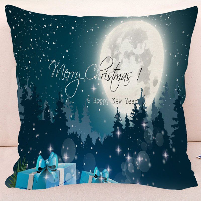 

Happy New Year Merry Christmas Gift Pillowcase, Blue