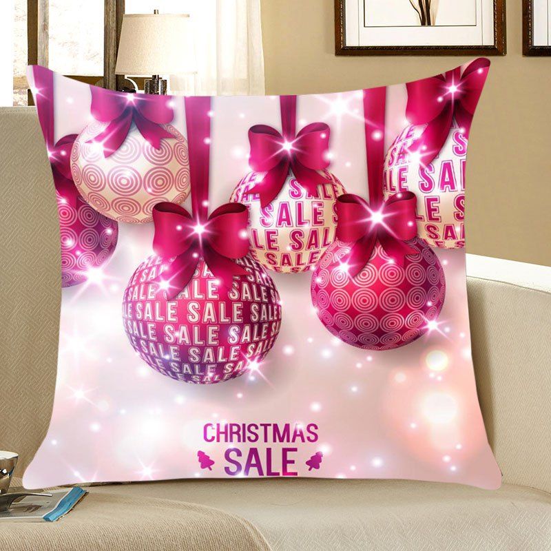 

Christmas Bowknot Balls Patterned Throw Pillow Case, Tutti frutti