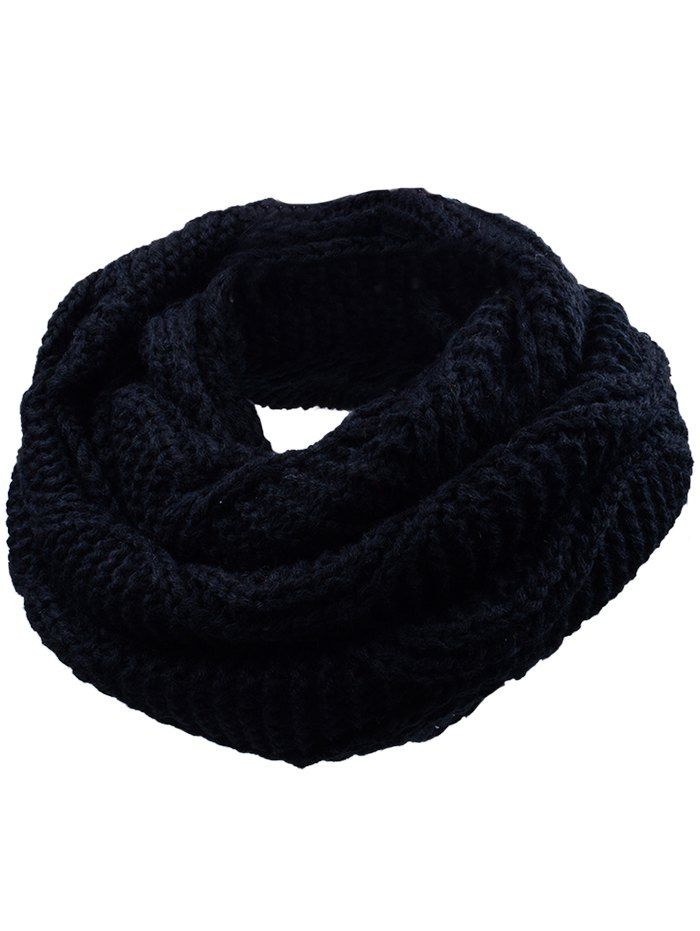 

Outdoor Thicken Ribbed Knit Winter Scarf, Yellow and black