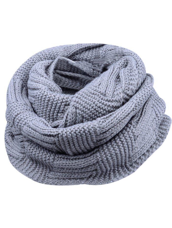 

Vintage Thicken Ribbed Chunky Knit Scarf, Gray