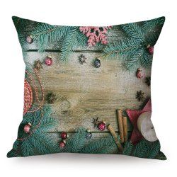 2019 wood grain starfish print decorative sofa linen pillowcase