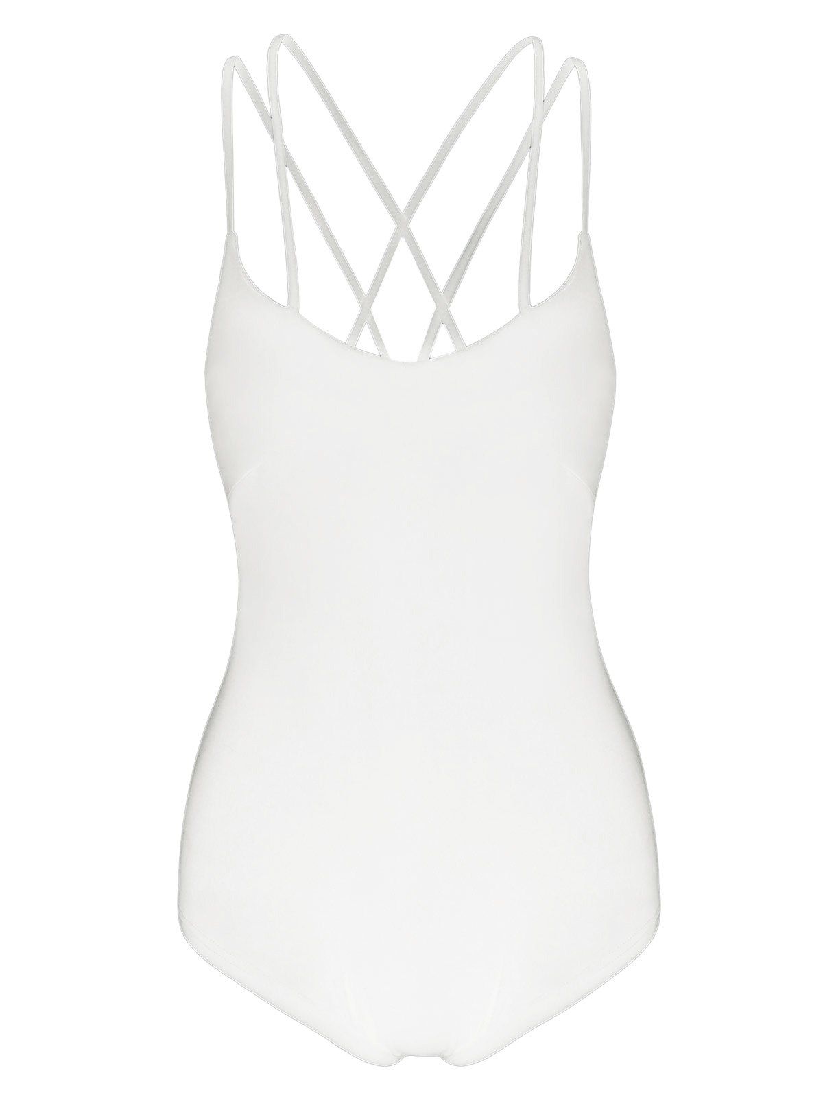 

Criss Cross Strappy Jersey Bodysuit, Off-white
