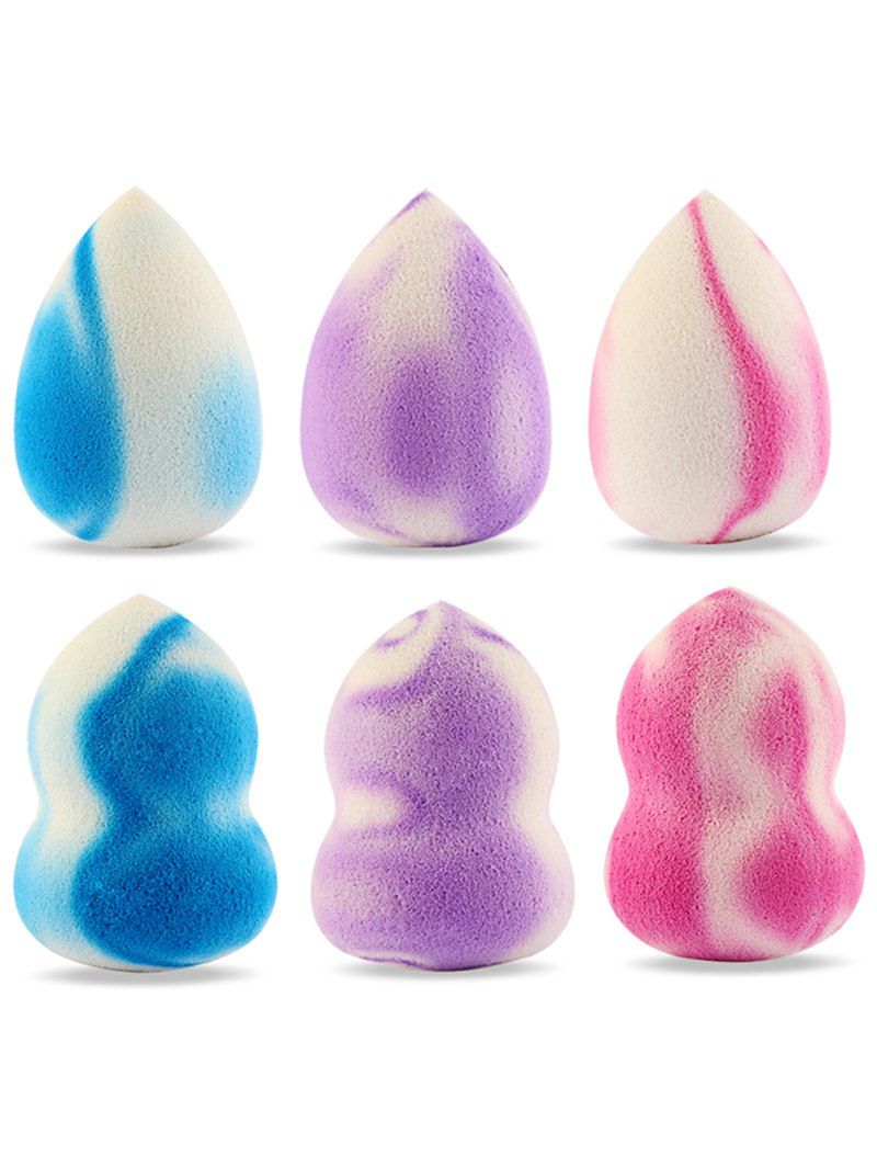 

6Pcs Different Shape Makeup Sponge Puffs Set, Colorful