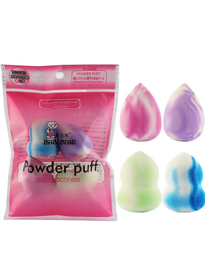 

4Pcs Different Shape Makeup Sponge Puffs, Pattern c